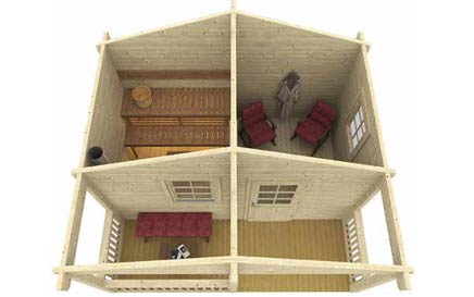 The Kalevi Sauna Inside